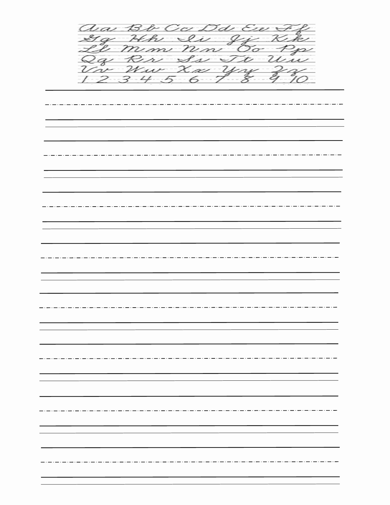 Lined Paper for Handwriting Practice New 11 Best Of Cursive Handwriting Worksheets for 3rd
