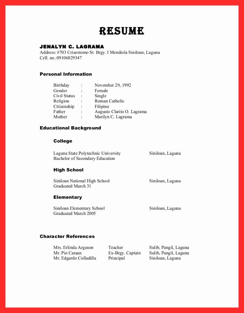 List Of Personal References Template Inspirational References On Resume