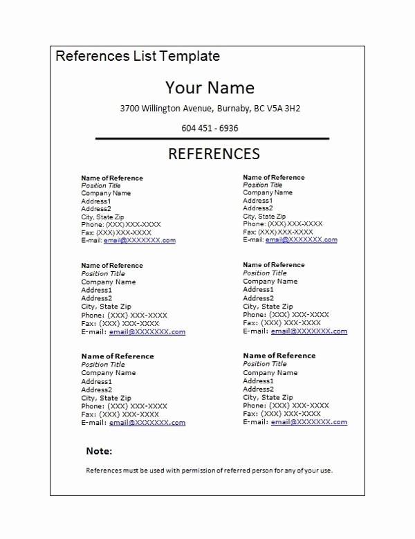 List Of Professional References Sample Lovely Resume Reference List Resume Template Builder