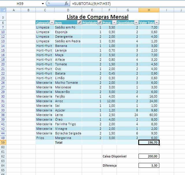 Lista De Compras Supermercado Excel Best Of Curso Excel Tio Ilmo Excel 2007 Super Cases Lista De