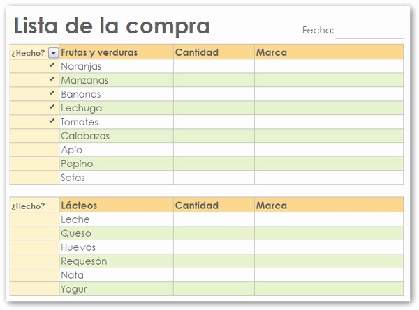 50 Lista De Compras Supermercado Excel 1679