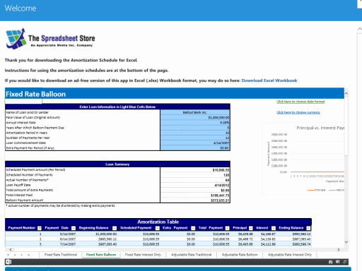 Loan Amortization Calculator with Balloon Awesome Excel Loan Amortization Schedule with Balloon Payment