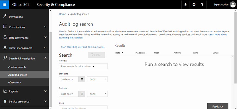 Log In to Microsoft 365 New User Login History Statistics and Activity Reports In the
