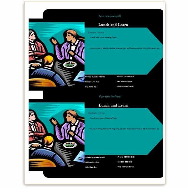 Lunch and Learn Invitation Template Elegant Free Business Lunch and Learn Invitation forms Options