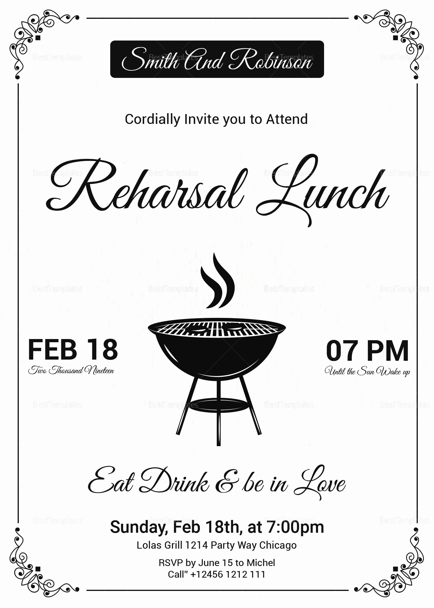 Lunch and Learn Invitation Template Inspirational Vintage Lunch Invitation Design Template In Psd Word