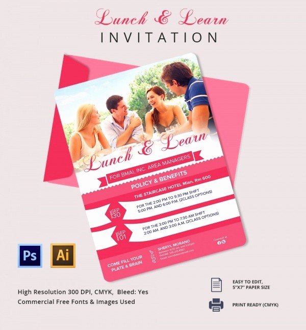 Lunch and Learn Invitation Template Lovely Lunch Invitation Template 25 Free Psd Pdf Documents