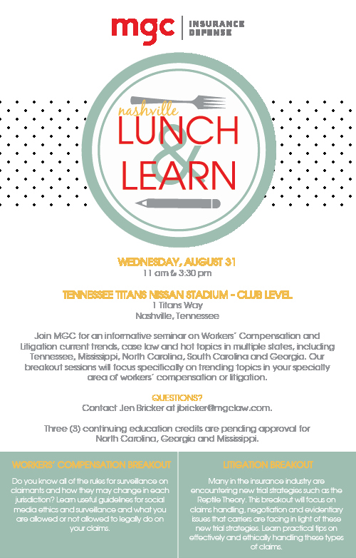 Lunch and Learn Invitation Template Unique 2016 Nashville Lunch &amp; Learn Mgc