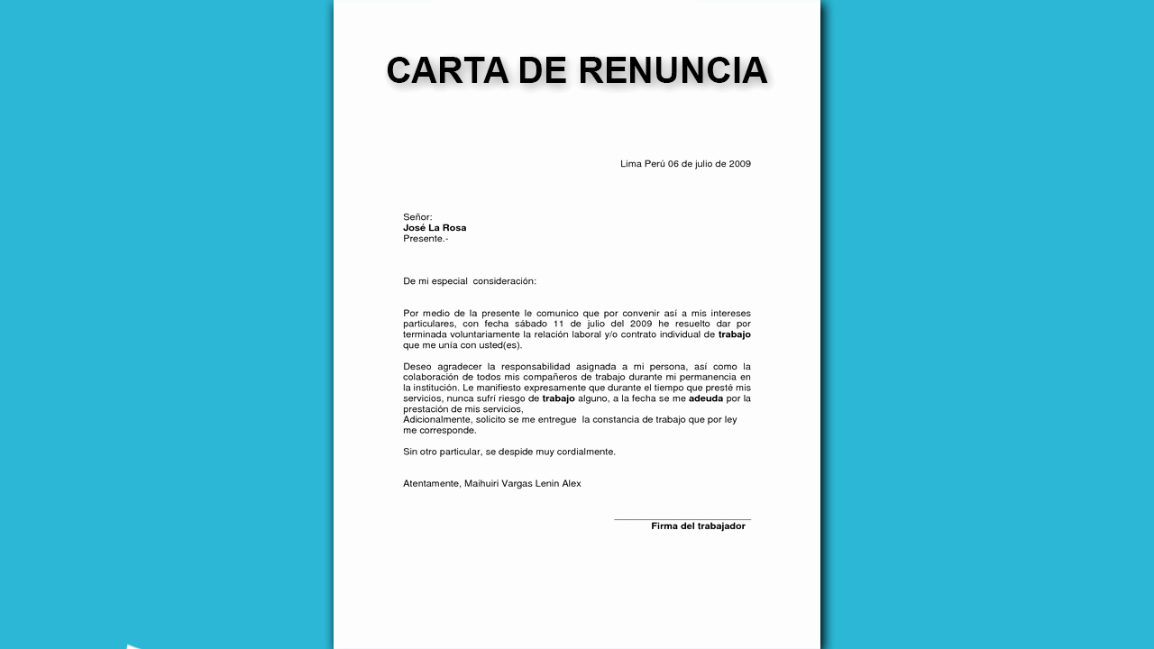 Machote De Carta De Renuncia Luxury Carta De Renuncia De Trabajo formato Modelo Y Para Imprimir