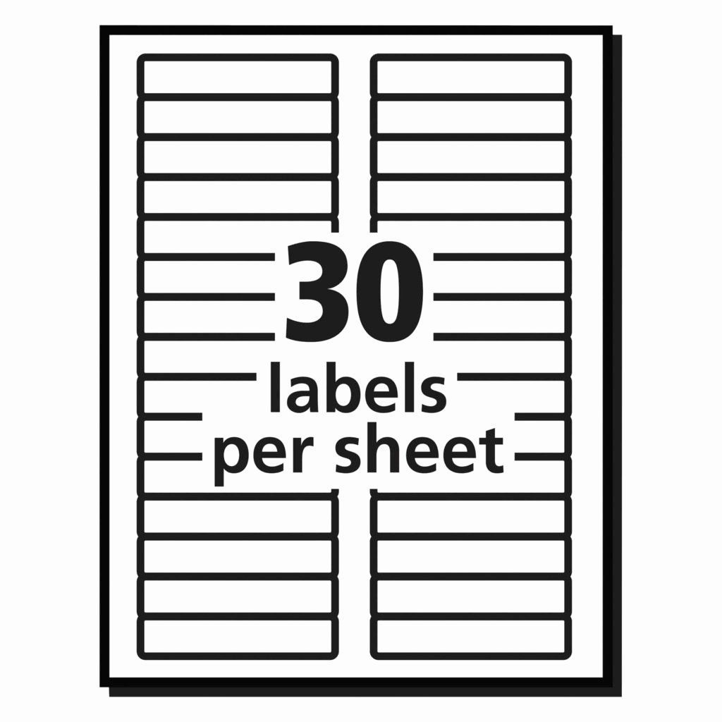 Mailing Labels 30 Per Sheet Inspirational Avery Filing Labels Template
