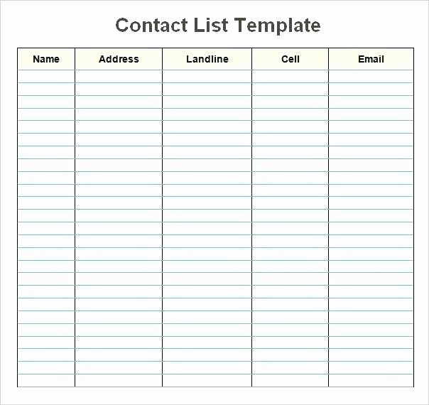 50 Mailing List Template Microsoft Word Ufreeonline Template
