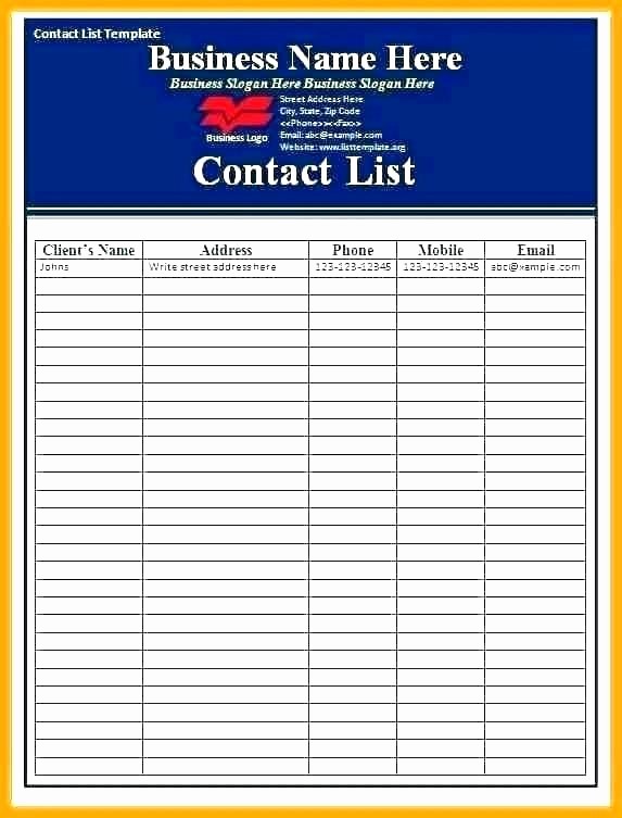 50 Mailing List Template Microsoft Word Ufreeonline Template