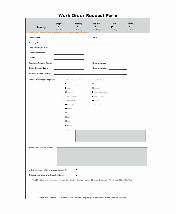 Maintenance Work order Template Excel Awesome Work Request Template Excel – Konservasyonub