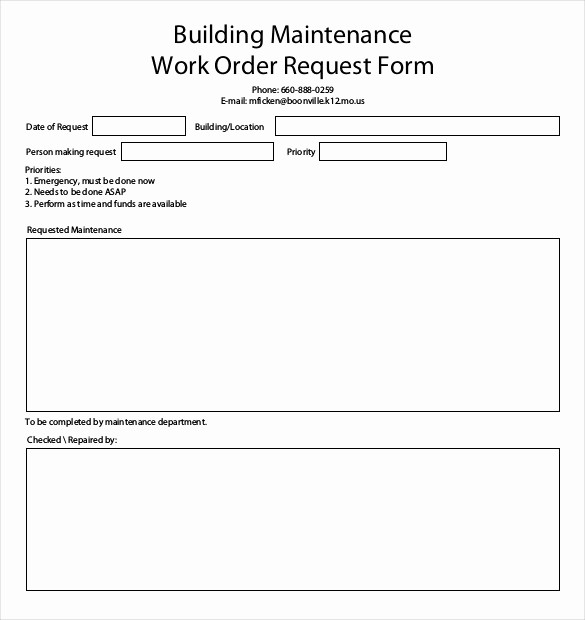 Maintenance Work order Template Excel Unique 23 Work order Templates Pdf Doc