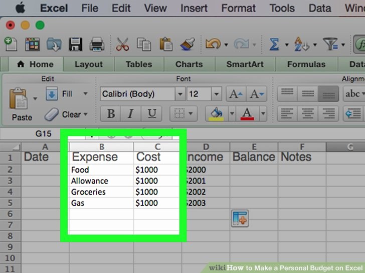 Make A Budget On Excel Luxury How to Make A Personal Bud On Excel with