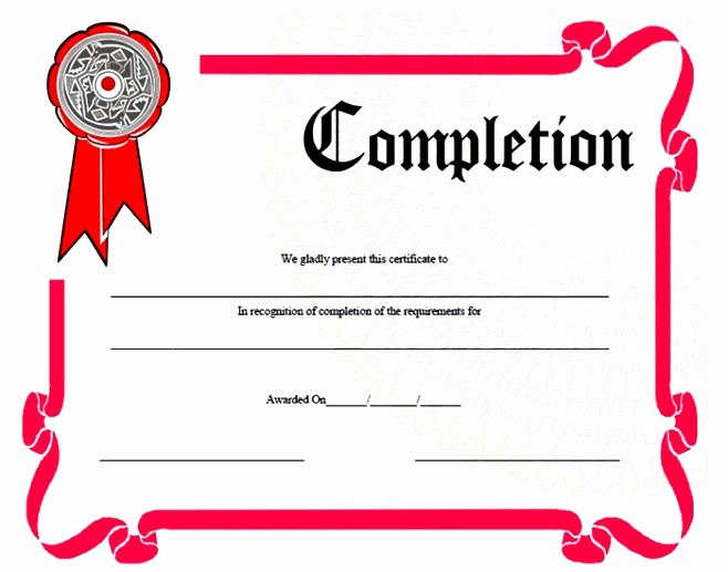 Make A Certificate Of Completion Inspirational Certificate Templates