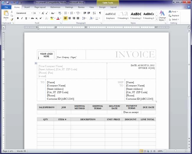 Make An Invoice On Word Luxury How to Make A Custom Invoice Template