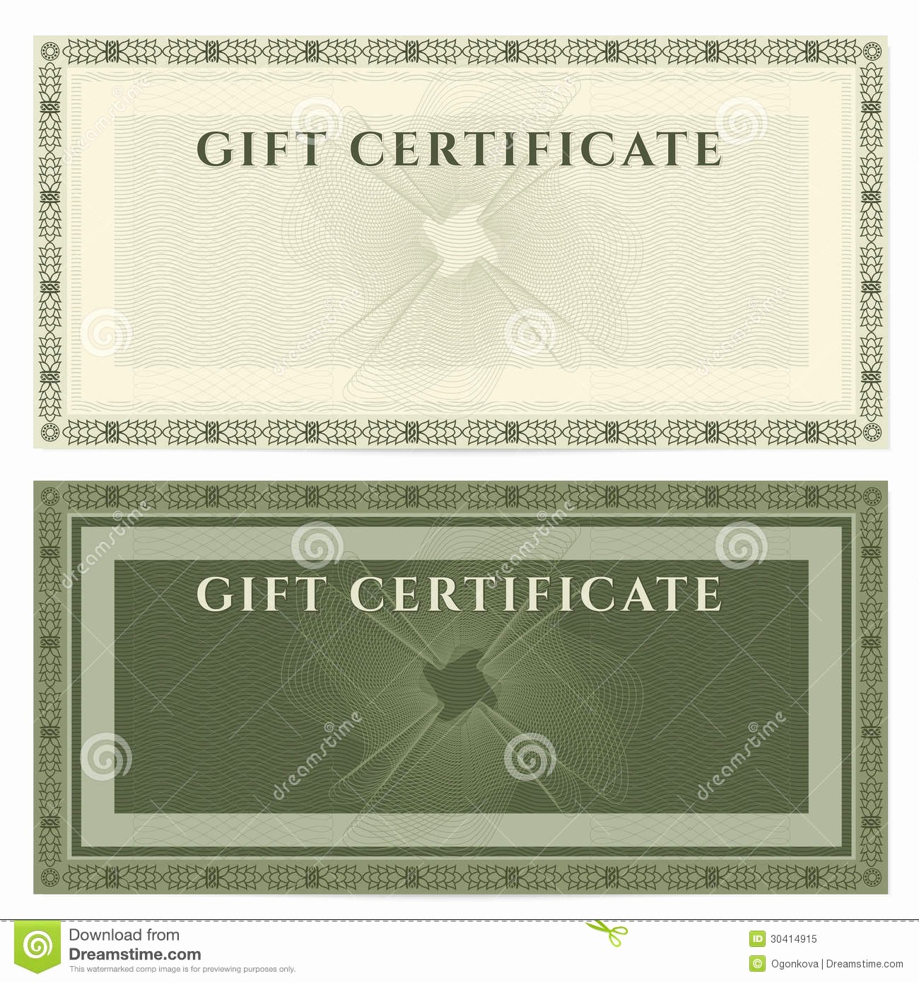 Make Gift Certificate Online Free Best Of Vintage Voucher Coupon Template with Border Royalty Free