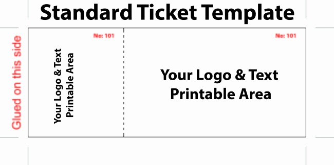 Make Your Own Concert Tickets New Standard Admission Ticket Template with Logo and Text area