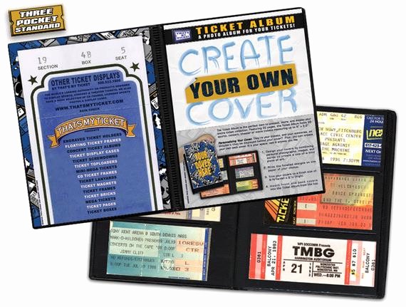 Make Your Own Concert Tickets Unique Create Your Own Cover Ticket Stub Album Concerts Movies