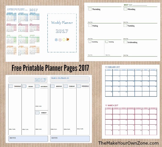 Make Your Own Weekly Calendar New Free Printable Planner Pages the Make Your Own Zone