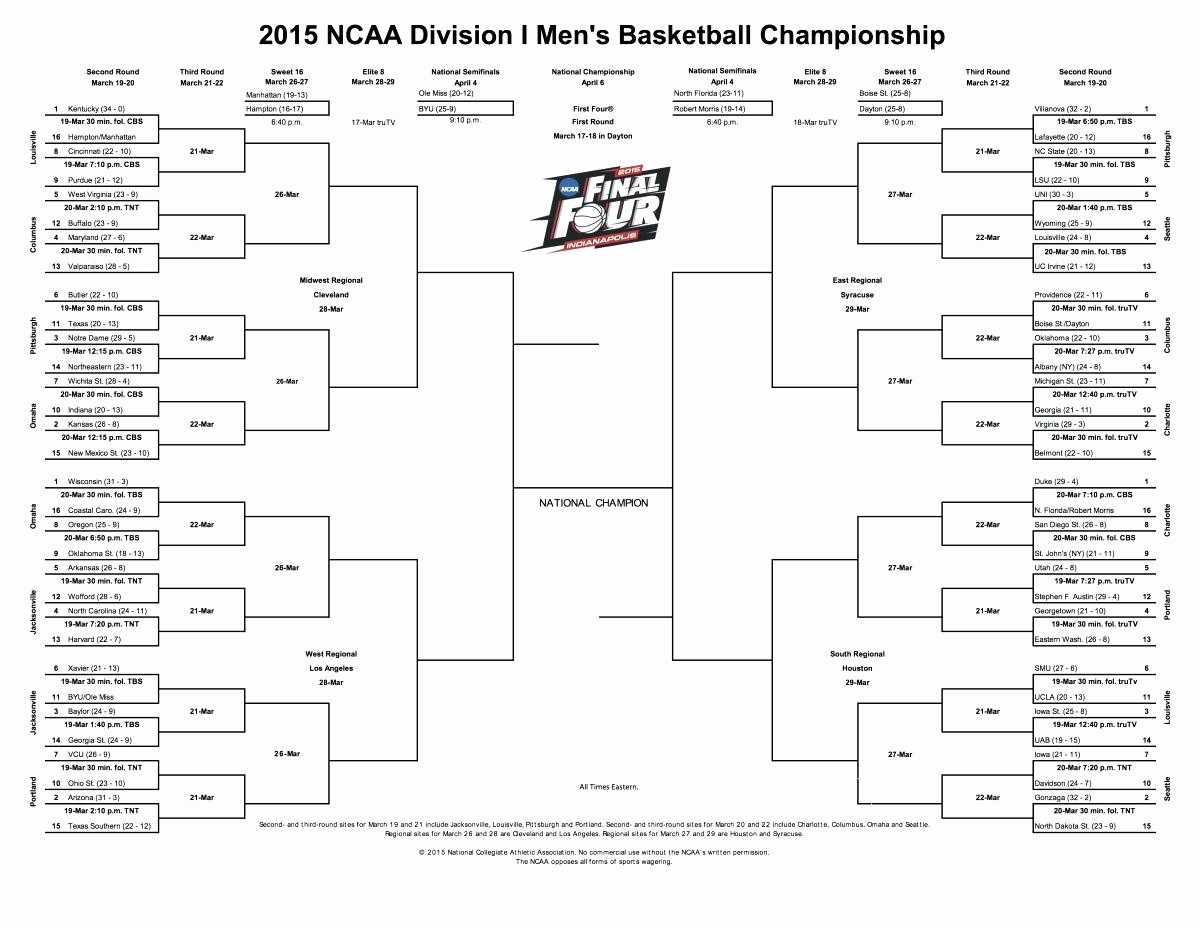 March Madness Bracket Word Document Unique March Madness Bracket Template