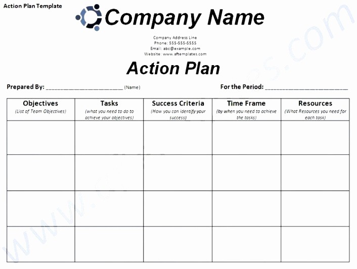 Marketing Action Plan Template Excel New 6 Smart Action Plan Template Word Poiwa
