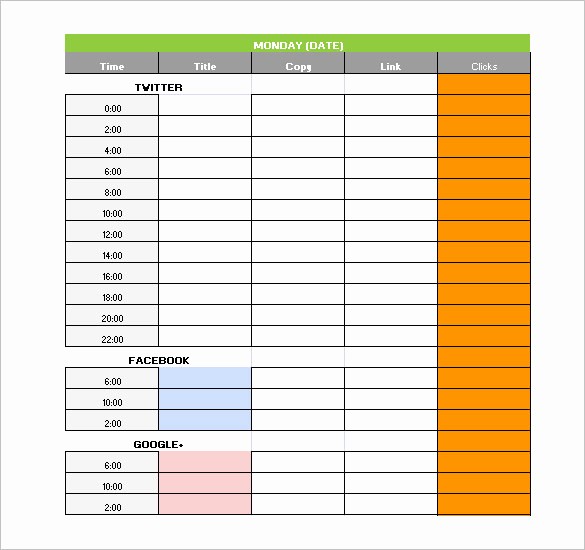 Marketing Calendar Template Excel 2015 Inspirational 6 Media Schedule Templates Psd Excel