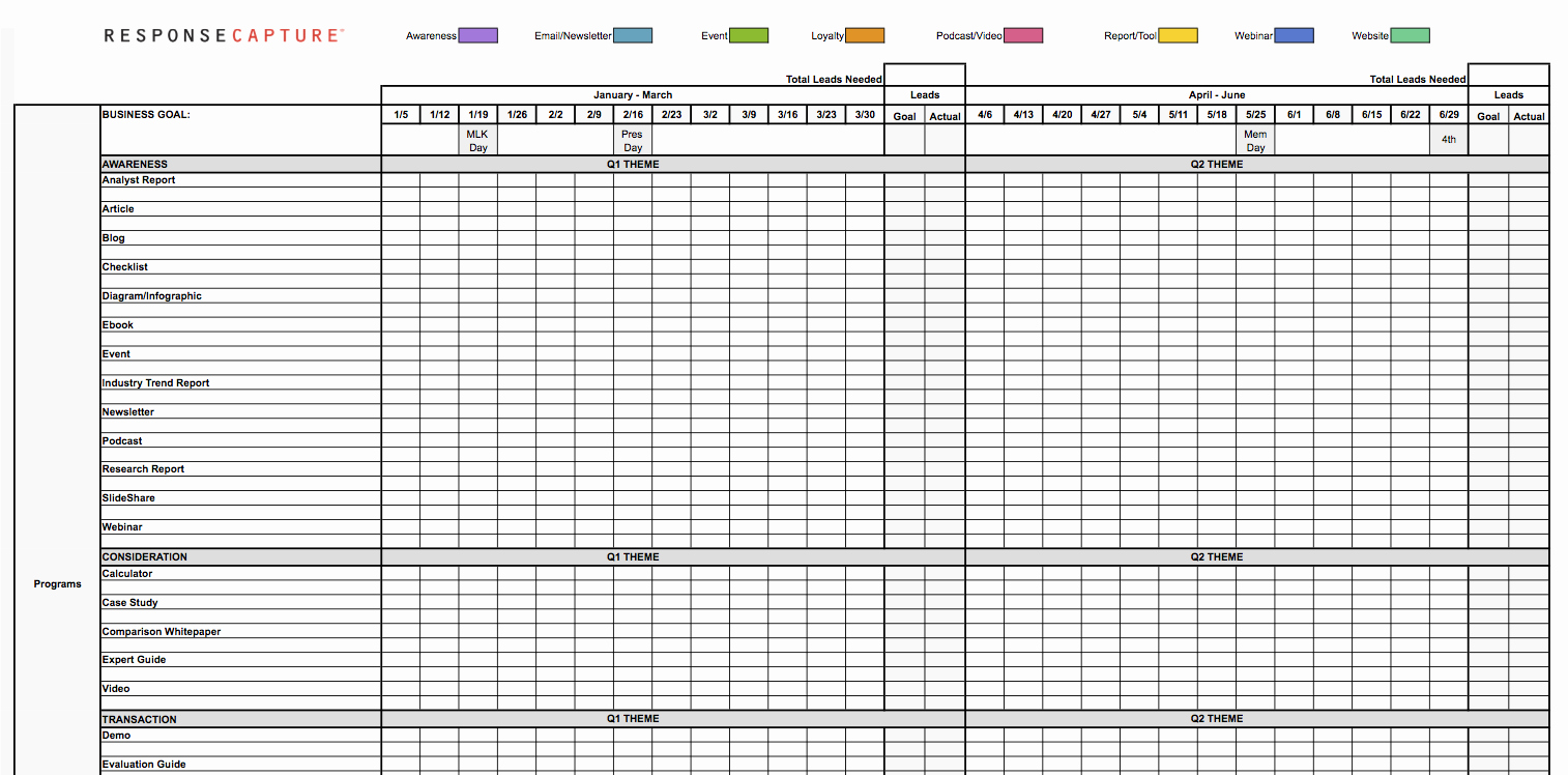 Marketing Calendar Template Excel 2015 Inspirational Excel Marketing Calendar Template