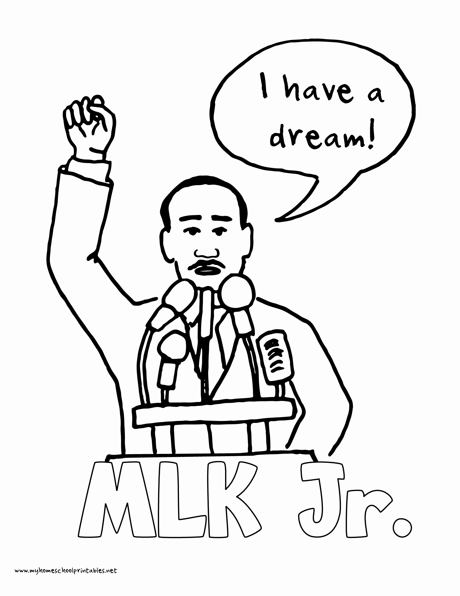 Martin Luther King Jr Template Awesome I Have A Dream Speech Martin Luther King Jr Page Coloring