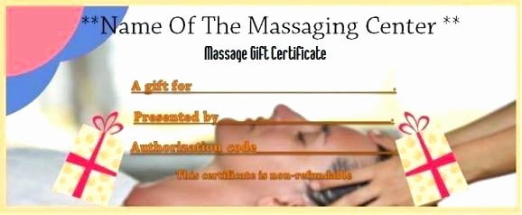 Massage Gift Certificate Template Word Luxury Massage therapist Certificate Template Gift Salon Spa