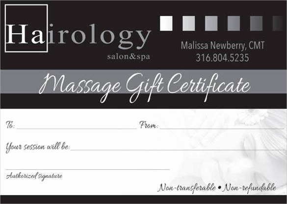 Massage Gift Certificate Template Word Unique Gift Certificate Template 42 Examples In Pdf Word In