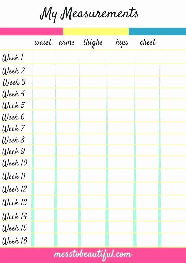 Measurements Chart for Weight Loss Fresh Weight Loss Measurement Chart – Bluedasher