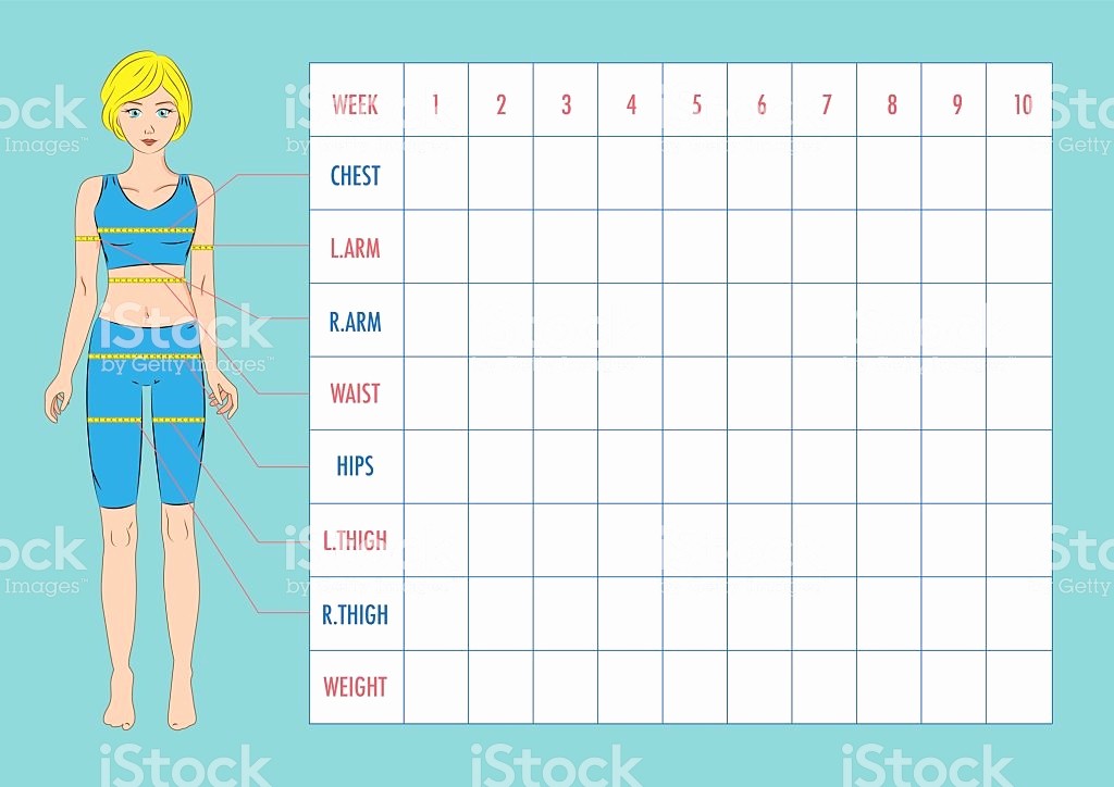 Measurements for Weight Loss Chart Awesome Body Measurement Tracking Chart Layout Blank Weight Loss