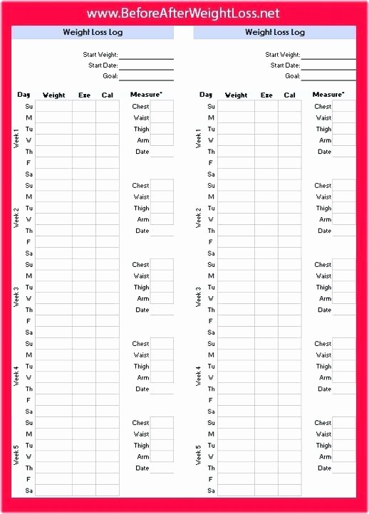 Measuring Chart for Weight Loss New Printable Weight Loss Measurement Chart Body – Tinbaovnfo