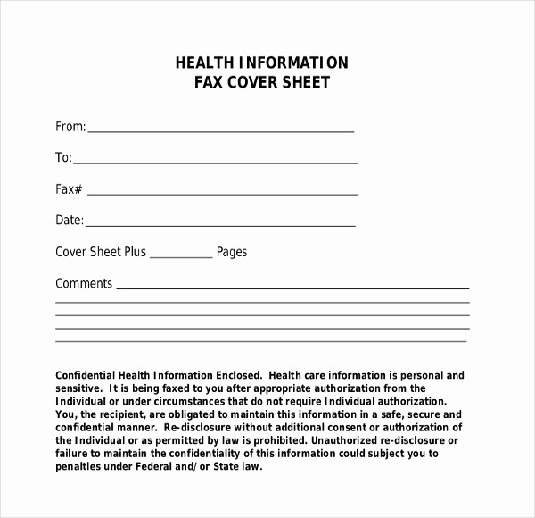 Medical Fax Cover Sheet Template Unique Fax Cover Template – 9 Free Word Pdf Documents Dwonload
