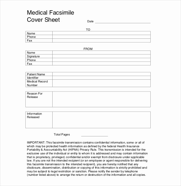 Medical Office Fax Cover Sheet Elegant 10 Fax Cover Sheet Templates Free Sample Example
