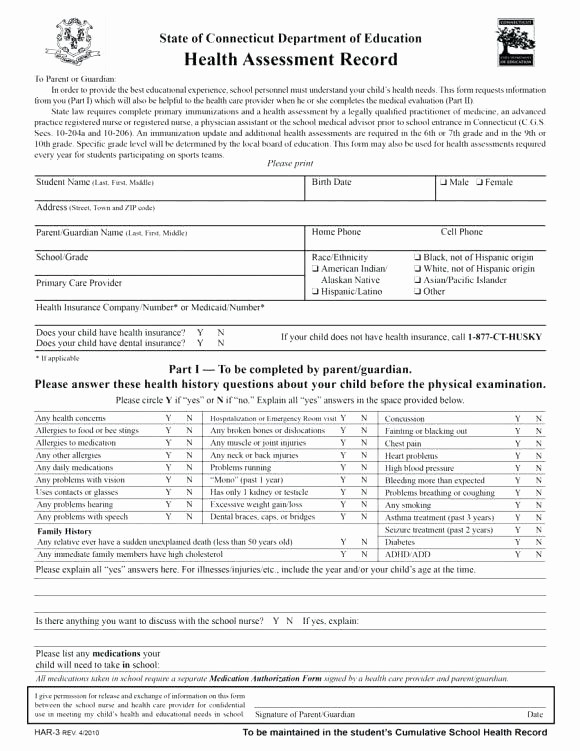 Medical Physical form for Employment New Pre Employment Physical Exam form Template Examination