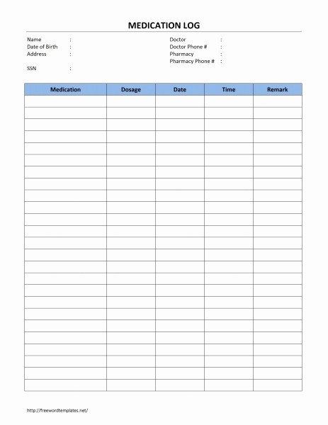 Medication Chart Template Free Download Unique Blank Medicine Calendar Am and Pm