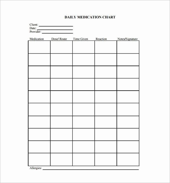 Medication Log Sheet for Patients Best Of 10 Medication Chart Template Free Sample Example