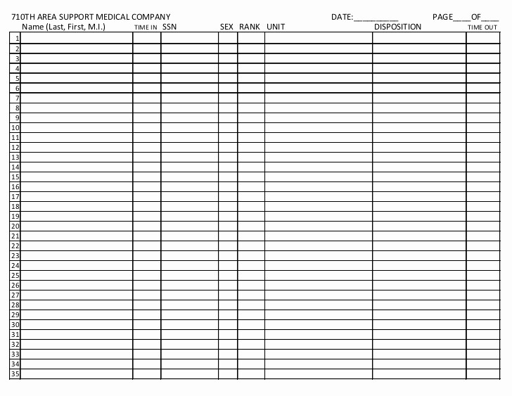 Medication Log Sheet for Patients Fresh Daily Patient Log