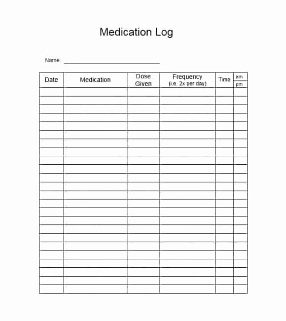 Medication Log Sheet for Patients Lovely 58 Medication List Templates for Any Patient [word Excel