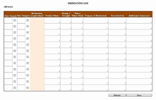Medication Log Sheet for Patients Lovely Medication Template forms