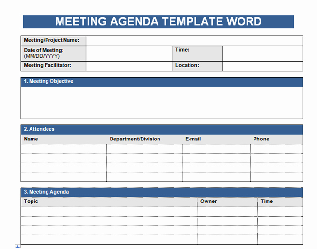 Meeting Agenda Template Word Free New Get Free Meeting Agenda Template In Word