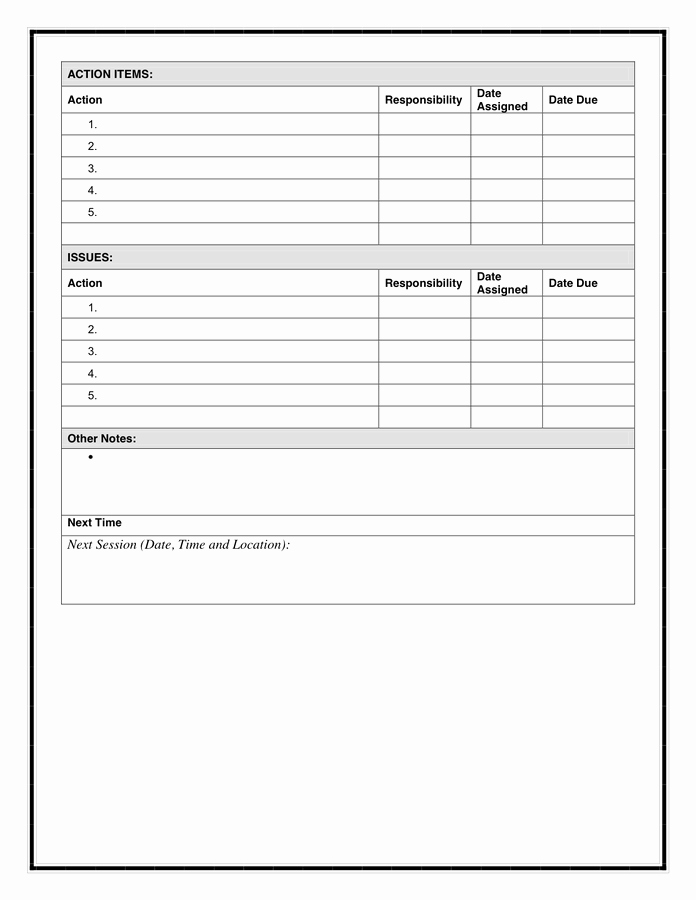 Meeting Agenda with Notes Template Best Of Agenda and Meeting Notes Template In Word and Pdf formats