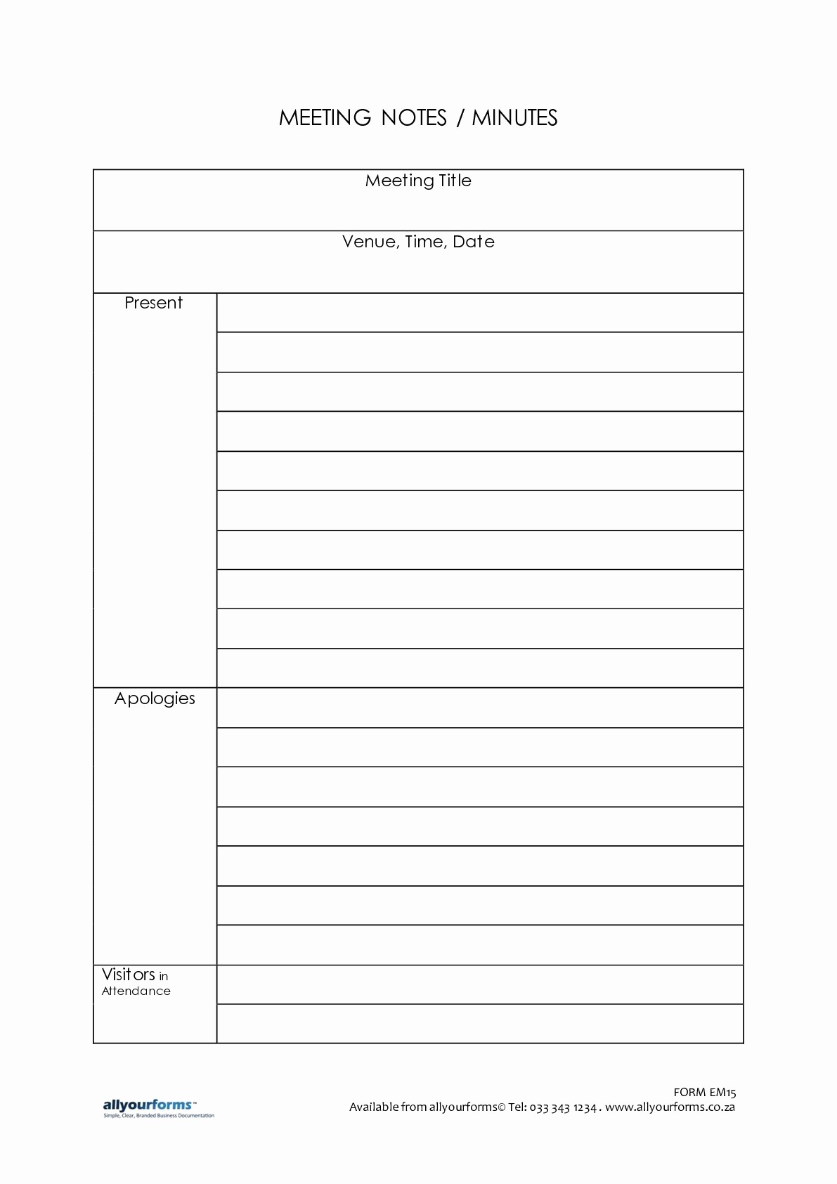 Meeting Agenda with Notes Template Fresh 7 Best Of Meeting Notes Printable Printable
