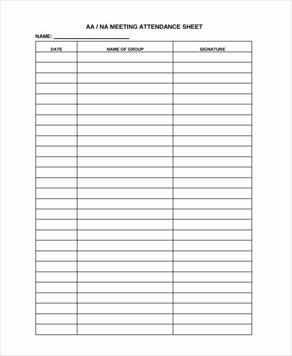 Meeting attendance Sheet Template Excel New 10 attendance List Templates