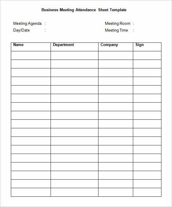 Meeting attendance Sign In Sheet Best Of 75 Sign In Sheet Templates Doc Pdf