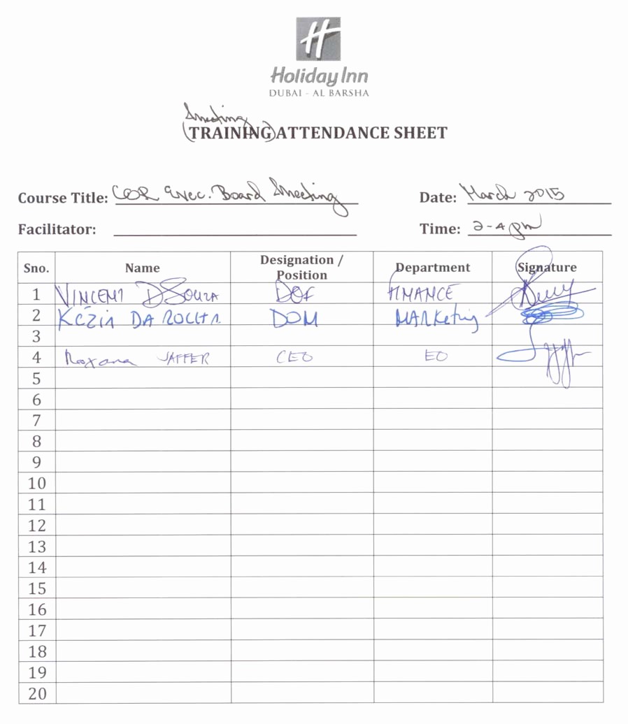 Meeting attendance Sign In Sheet Best Of Ceb Meeting attendance Sheet
