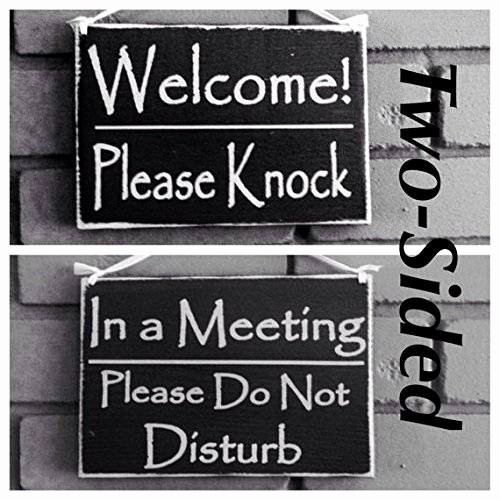 Meeting In Session Door Sign New Amazon Two Sided Wel E Please Knock In A Meeting