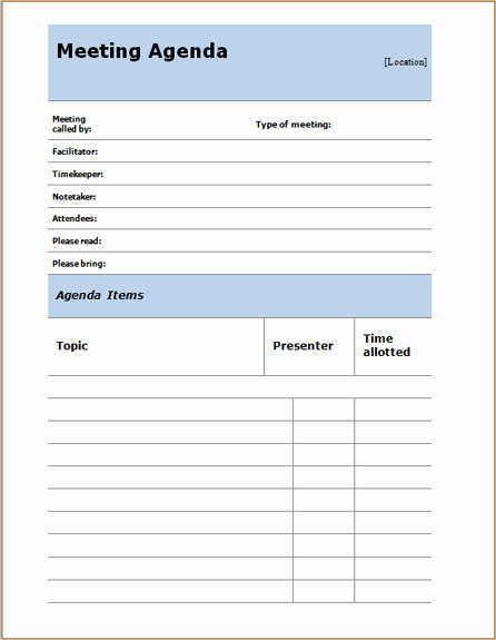 Meeting Notes Template for Word Awesome Basic Agenda – Word Template – Microsoft Word Templates